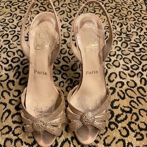 Christian Louboutin crystal evening sandals heels 39